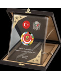PB2005 Altın Yaldız Kristal Plaket