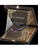 PB2008 Altın Yaldız Kristal Plaket