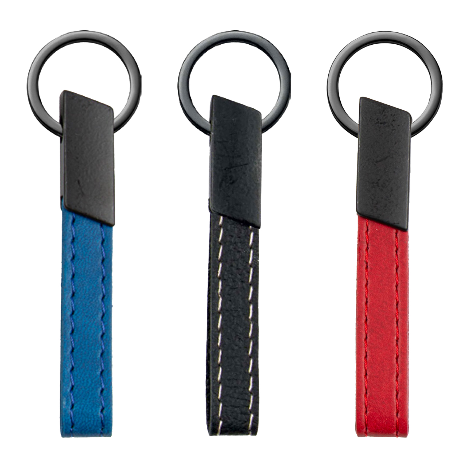 MAÇKA LACİVERT METAL-DERİ ANAHTARLIK