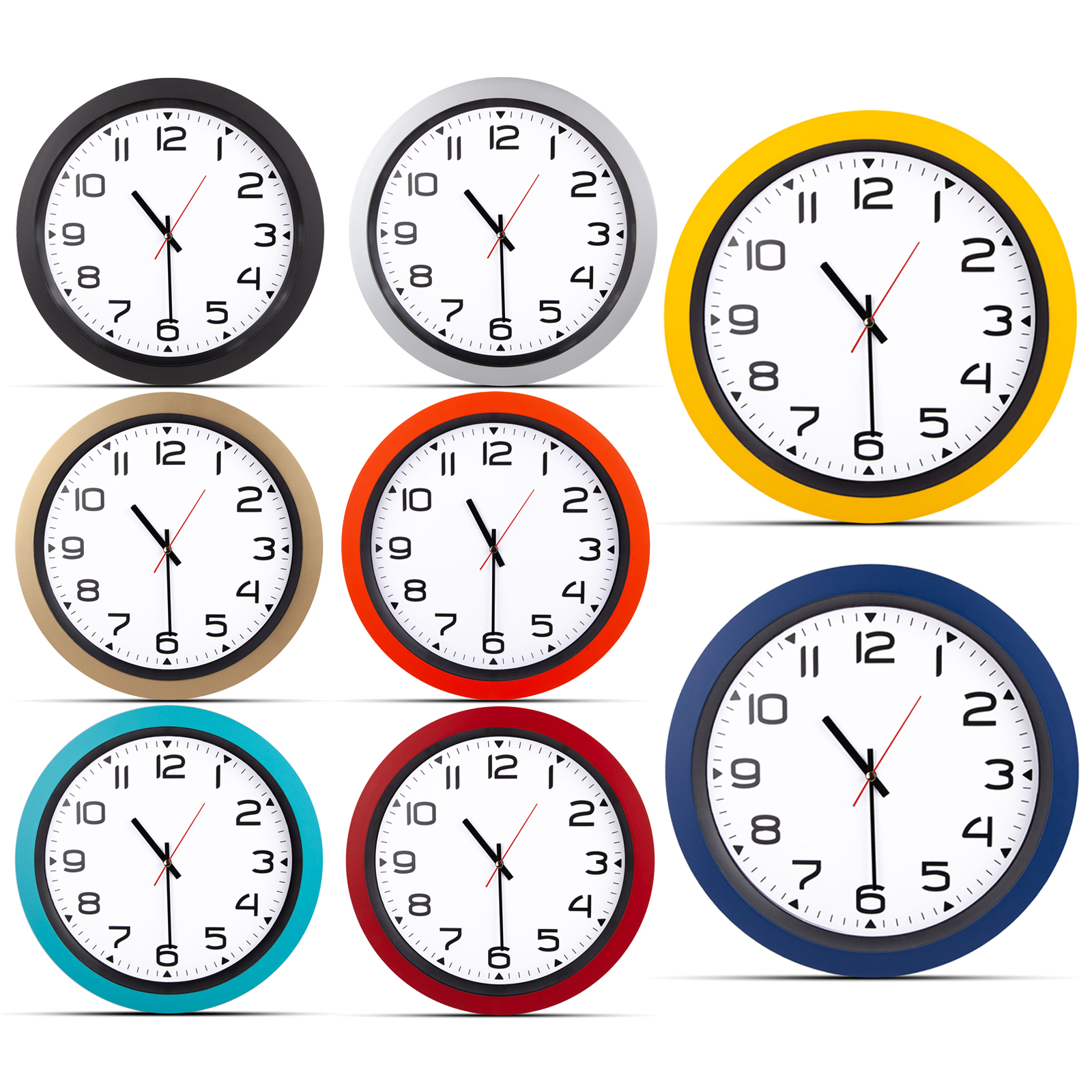 HERA TURUNCU PLASTİK KASA DUVAR SAATİ (350MM)