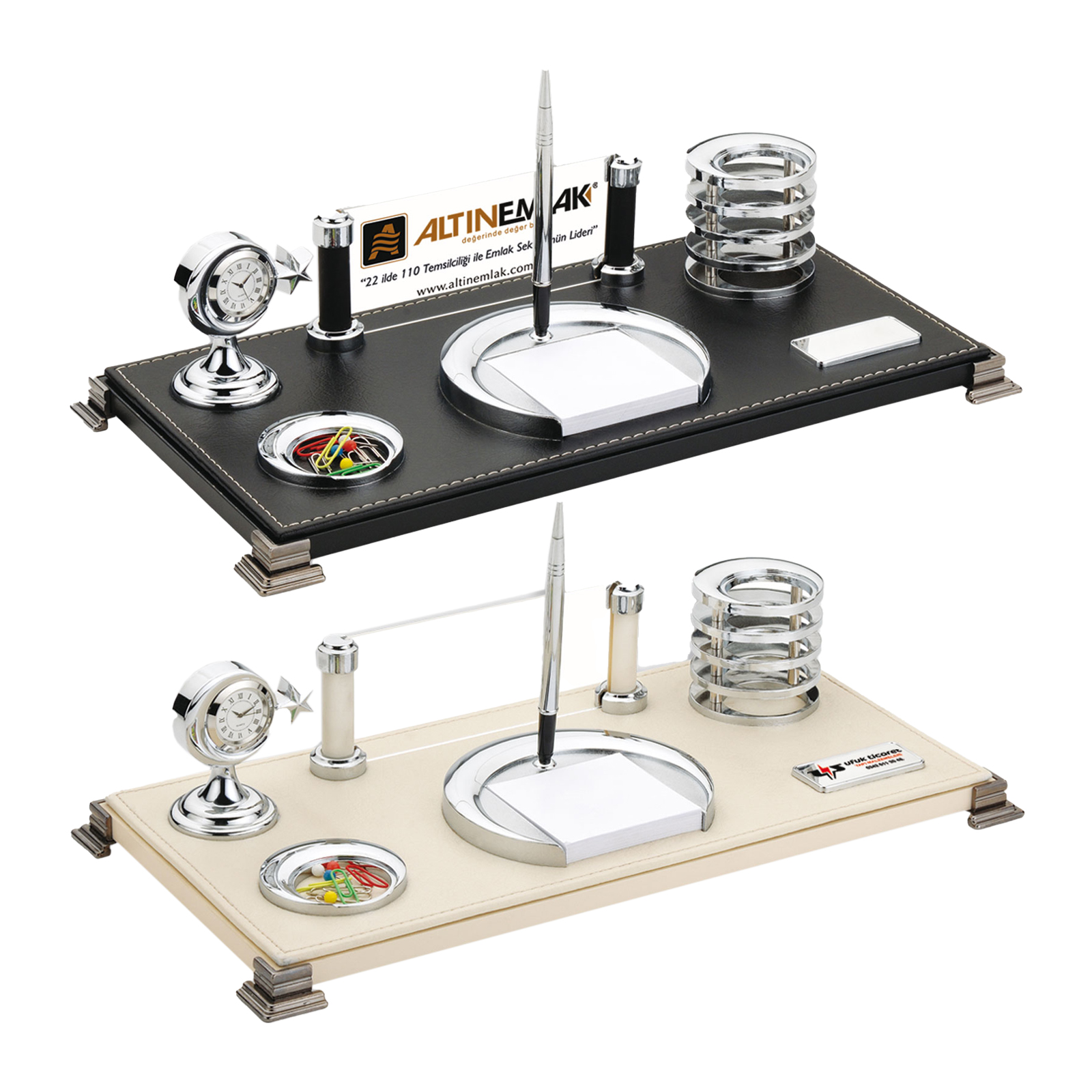 RODOS SİYAH DERİ MASA SETİ