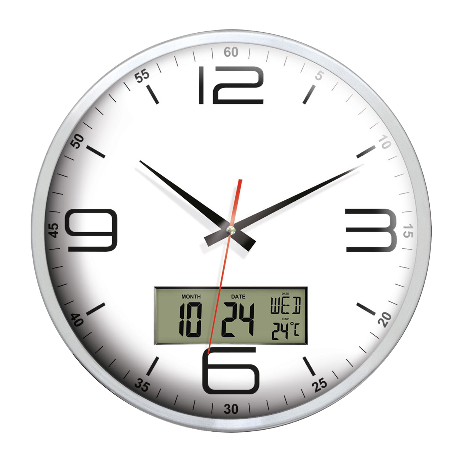 EUROPA917 ALÜMİNYUM METAL DUVAR SAATİ (350 MM)