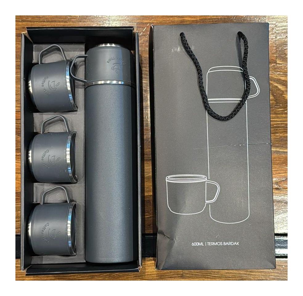4 Bardaklı Kurumsal ve Kişiye Özel Termos Seti